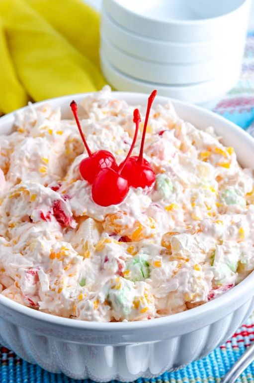 Mixed Berry Ambrosia with Cool Whip