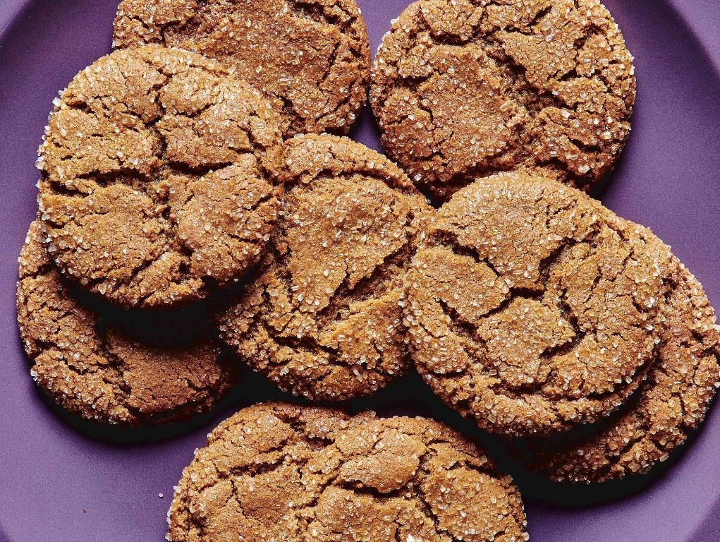 Molasses Spice Cookies with Turbinado Sugar