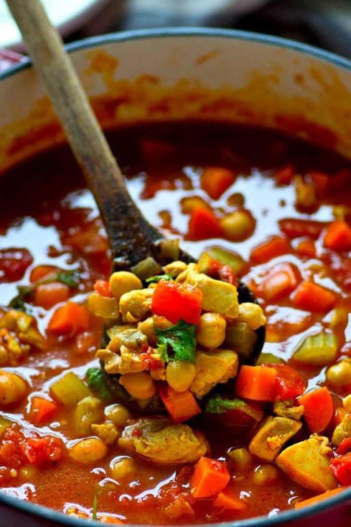 Moroccan Chickpea and Chicken Soup