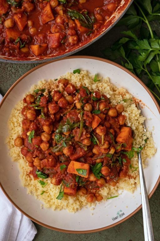 Moroccan Chickpea and Spinach Stew with Ras el Hanout