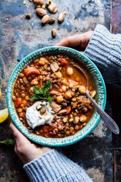 Moroccan Lentil and Chickpea Soup