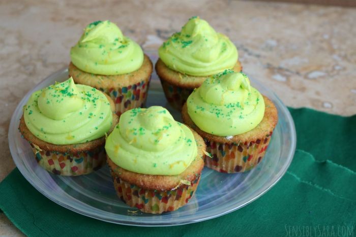 Mountain Dew Infused Cupcakes with Lime Zest
