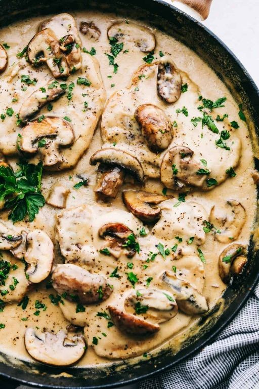 Mushroom Gravy Smothered Pork Steaks