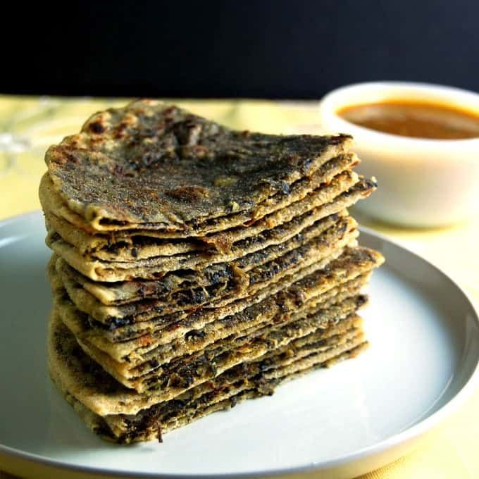 Mushroom Stuffed Paratha