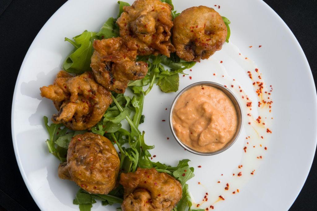 Mushroom Tempura with Truffle Salt