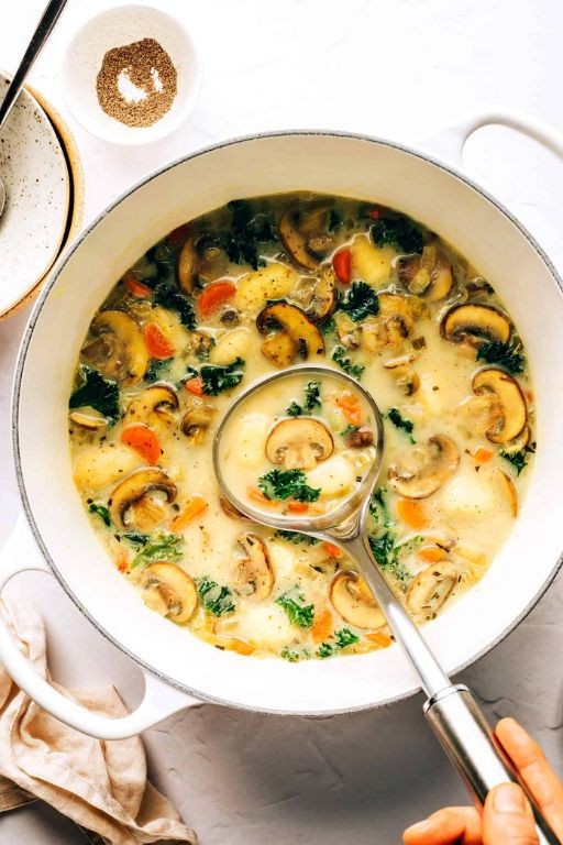 Mushroom and Gnocchi Soup