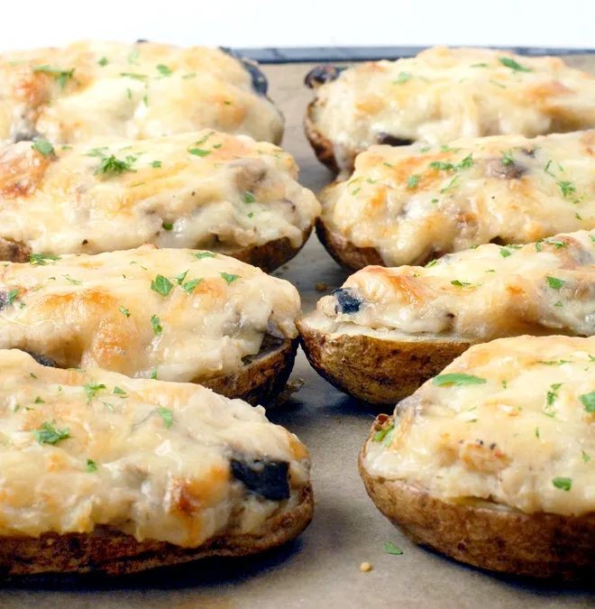 Mushroom and Swiss Stuffed Potatoes