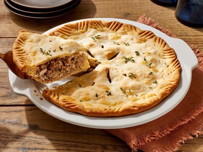 Mushroom and Thyme Pork-Beef Meat Pie