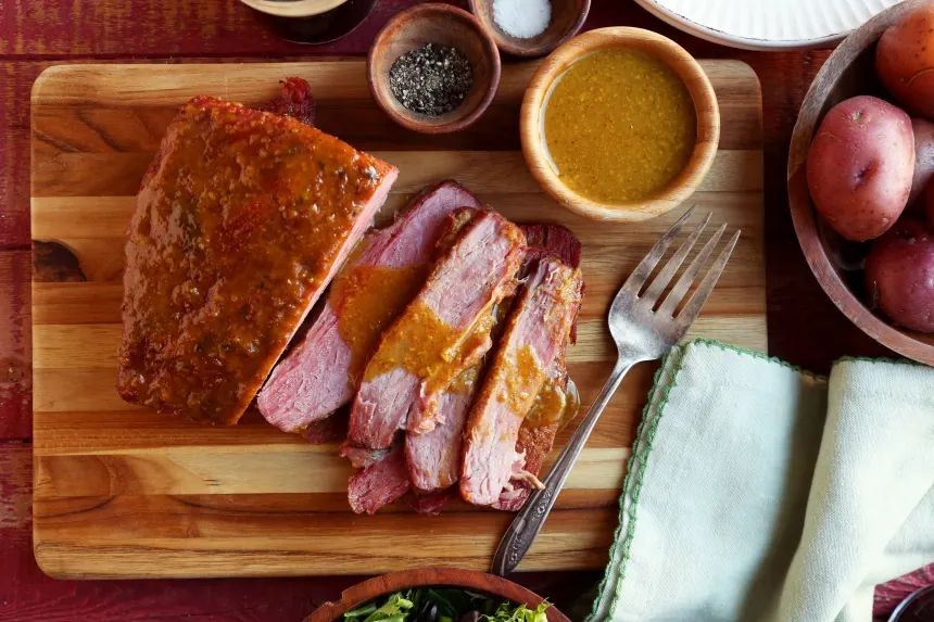 Mustard and Brown Sugar Glazed Roast Beef