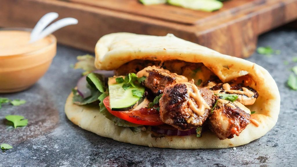 Naan Bread BBQ Chicken Sliders