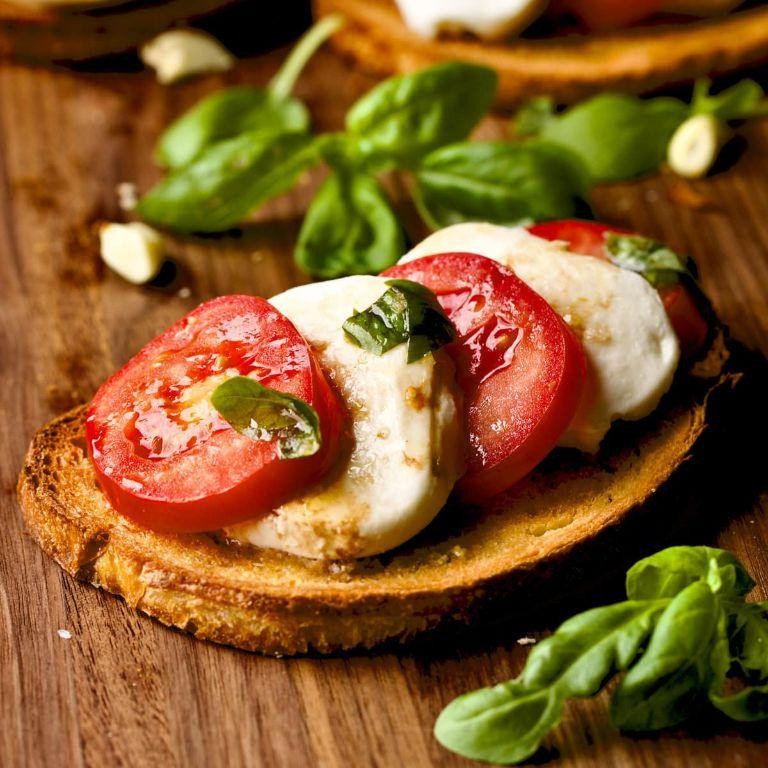 Neufchatel Cheese and Tomato Basil Bruschetta