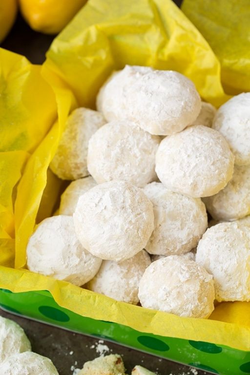 No Bake Lemon Snowball Cookies