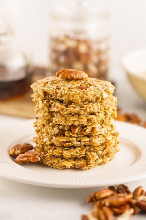 No Bake Maple Pecan Cookies