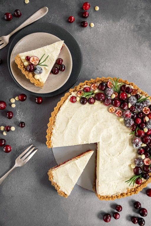 No-Bake Cranberry White Chocolate Tart