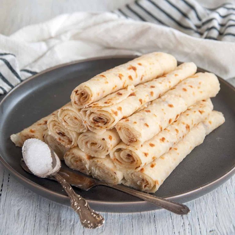Norwegian Lefse with Butter and Sugar