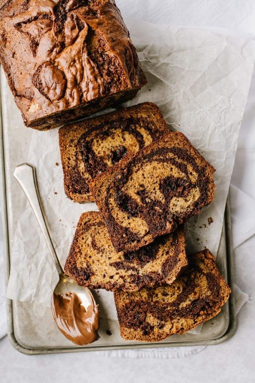 Nutella Swirl Banana Bread