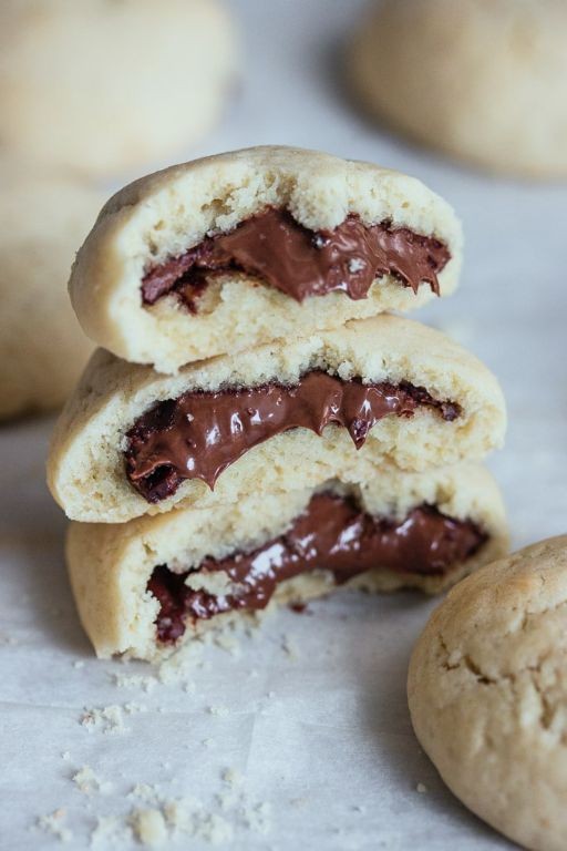 Nutella-Filled Shortbread Cookies