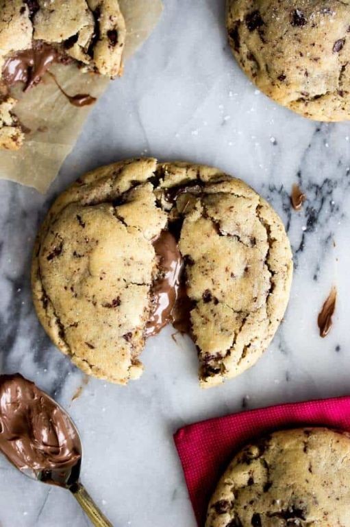 Nutella-Stuffed Brown Butter Cookies