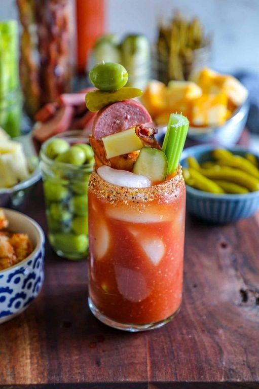 Oak-Smoked Bloody Mary with Spiced Rim