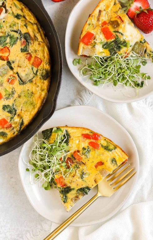 Oat Bran Frittata with Vegetables