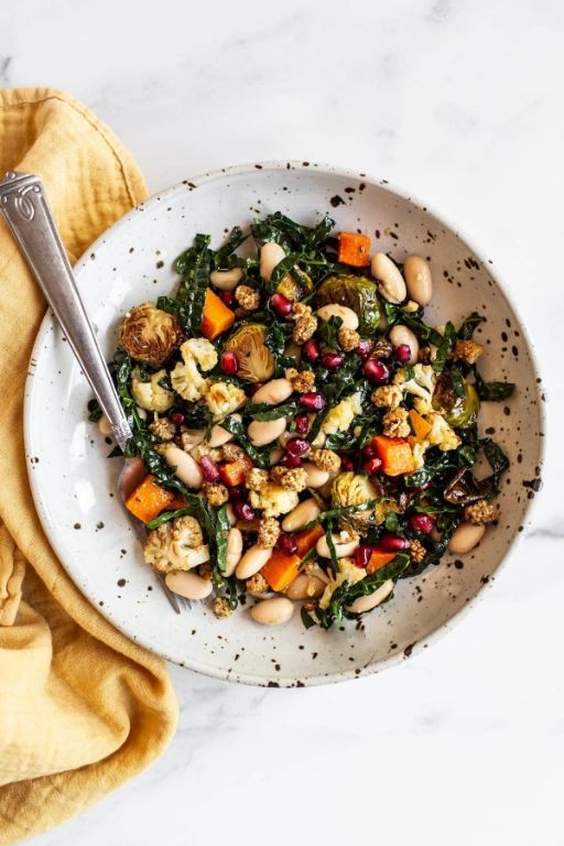 Oat Bran Salad with Roasted Vegetables