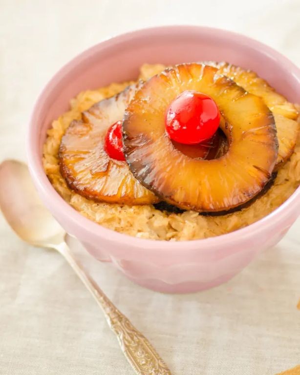 Oatmeal Pineapple Upside-Down Cake
