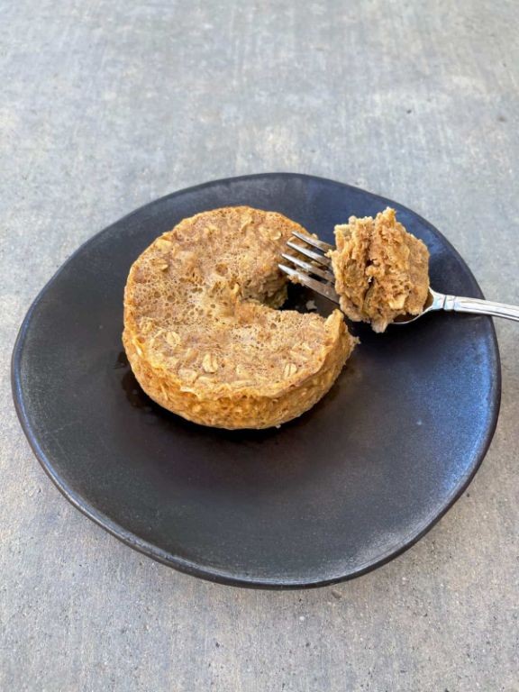 Oatmeal Raisin Mug Muffin with Brown Sugar Glaze