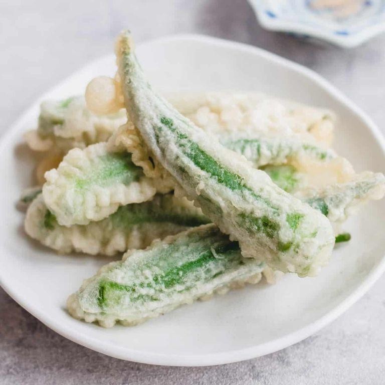 Okra Tempura with Garlic Aioli