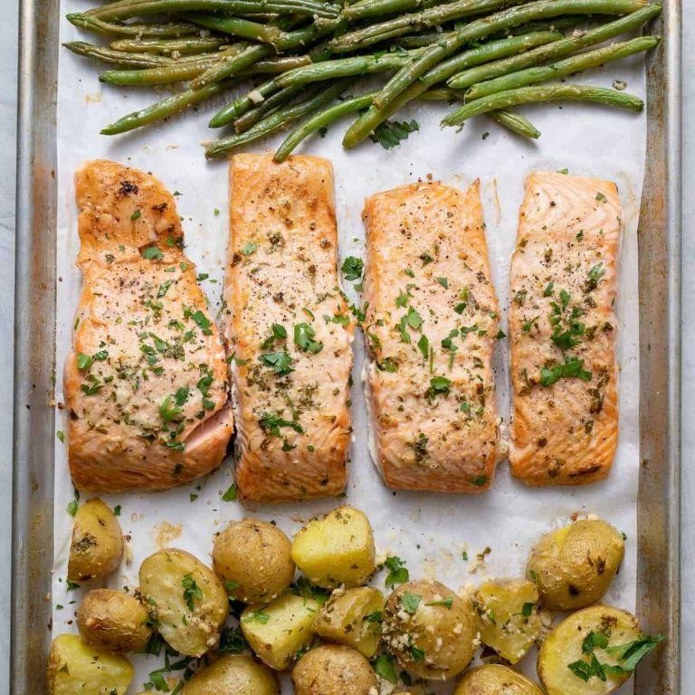 One-Pan Lemon Garlic Salmon