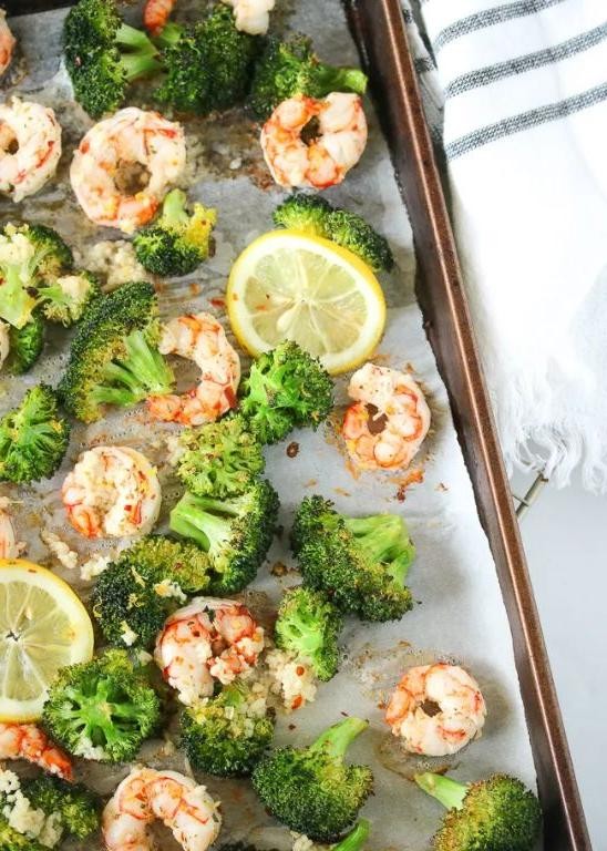 One-Pan Lemon Garlic Shrimp and Broccoli