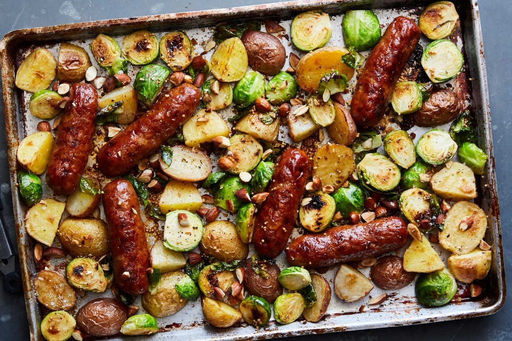 One-Pan Sausage and Brussels Sprouts
