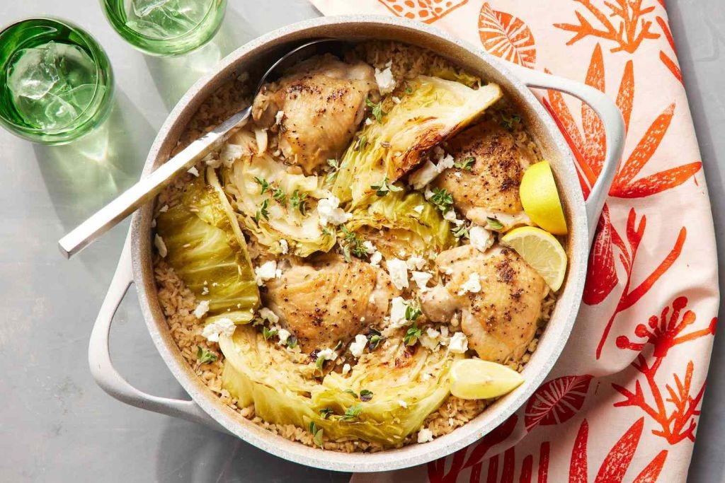 One-Pot Cabbage and Chicken Rice Casserole