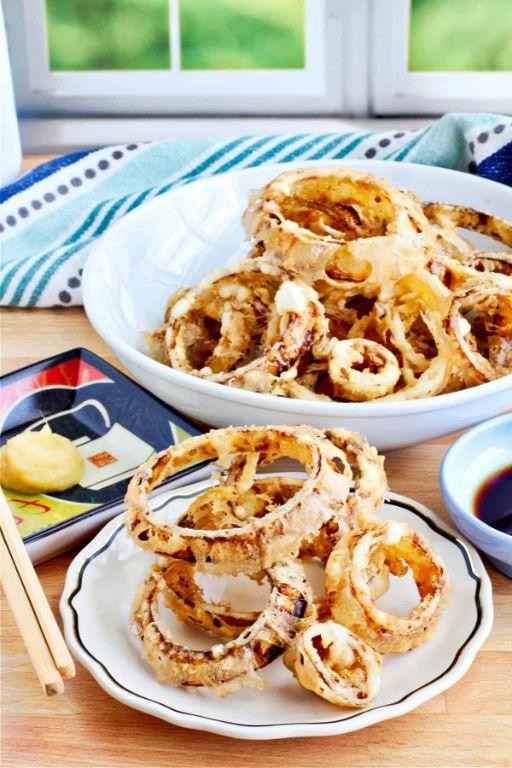 Onion Ring Tempura with Smoked Paprika Salt