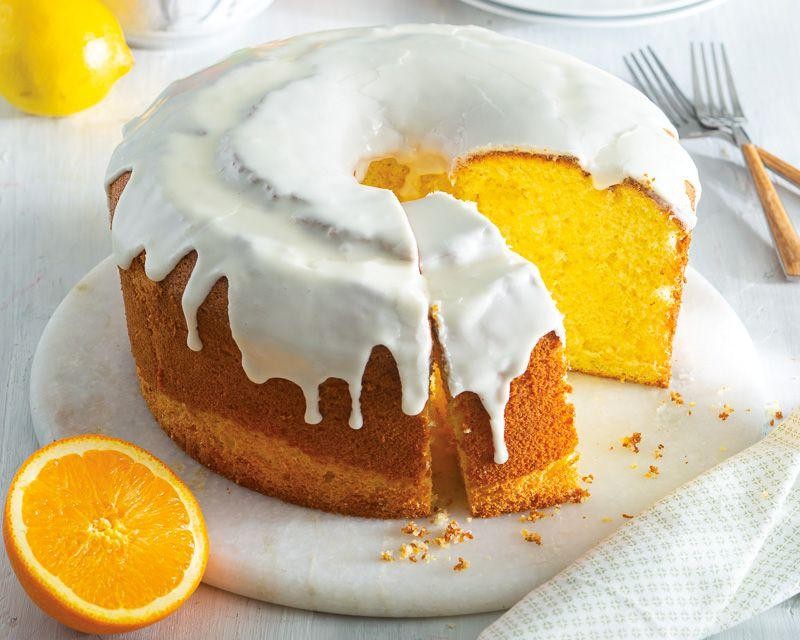 Orange Chiffon Cake with Citrus Glaze