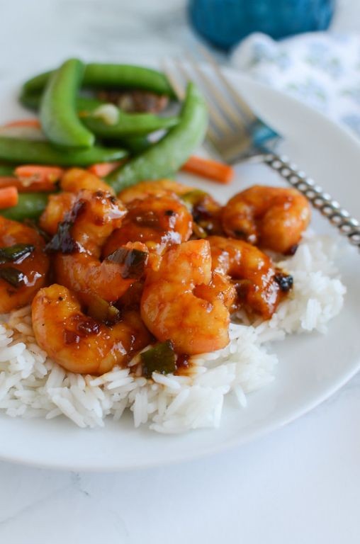Orange Ginger Glazed Sweet and Spicy Shrimp