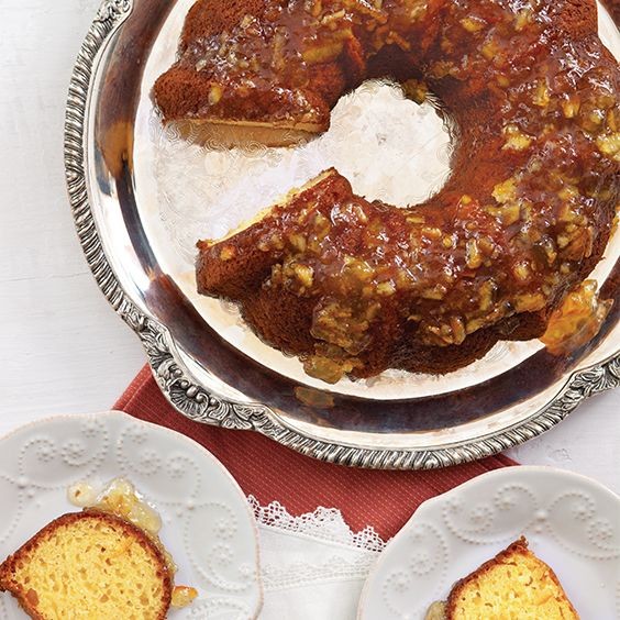 Orange Marmalade Bundt Cake with Citrus Filling