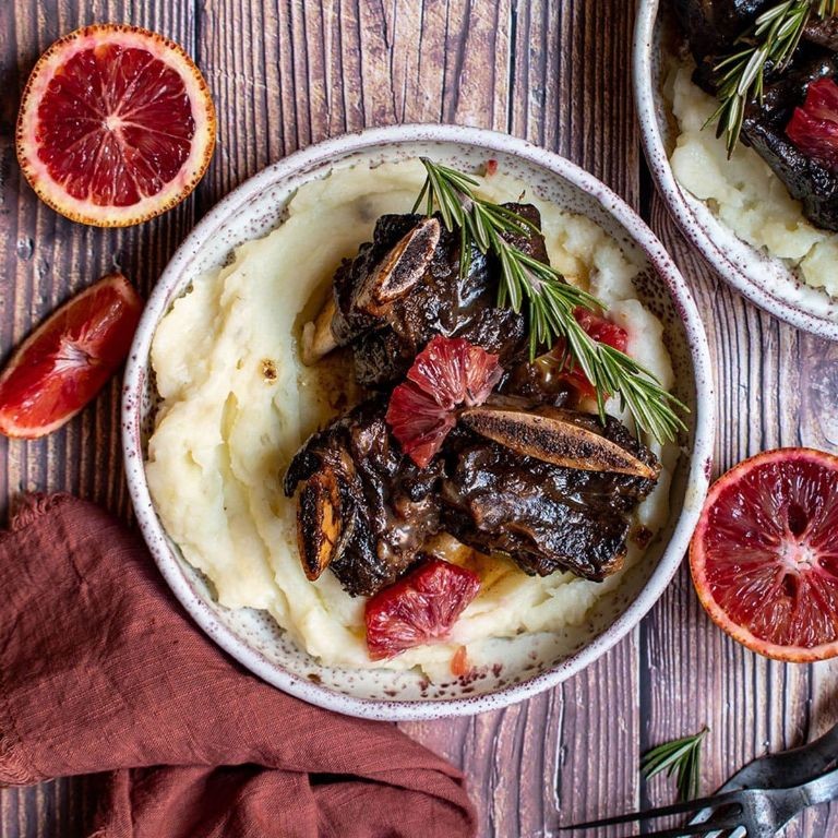 Orange Rosemary Braised Short Ribs