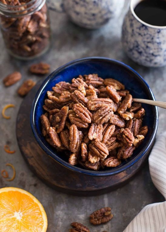 Orange Zest Roasted Pecans