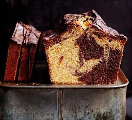 Orange and Dark Chocolate Marble Cake