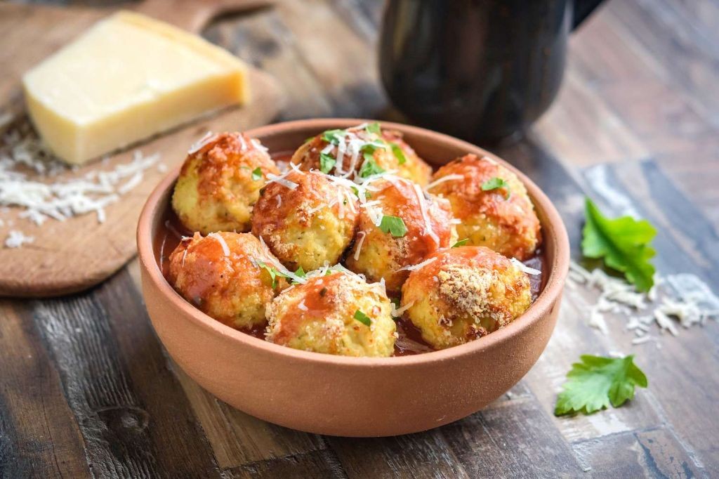 Oven-Baked Turkey Meatballs with Parmesan