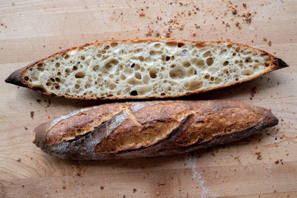 Overnight Sourdough Baguettes