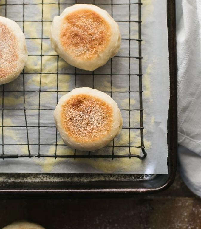 Overnight Sourdough English Muffins