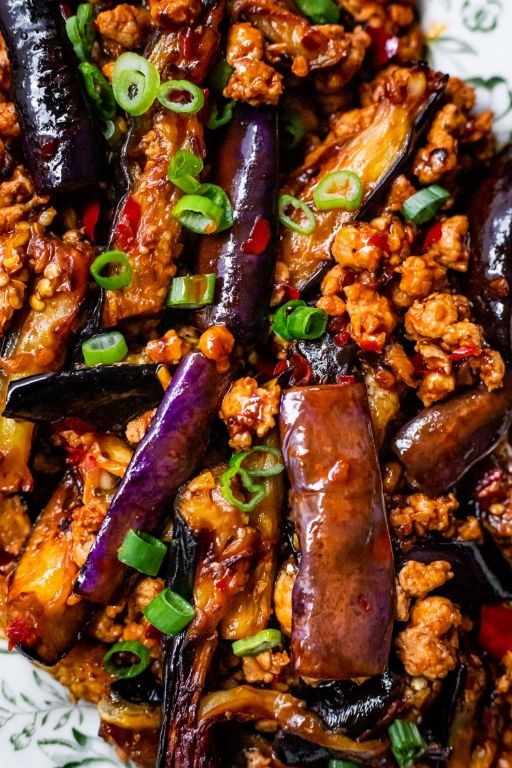 Oyster Sauce Eggplant with Ground Pork