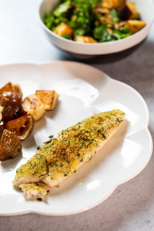 Pan Fried Tilapia with Herb Crust