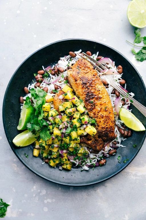 Pan Fried Tilapia with Pineapple Salsa