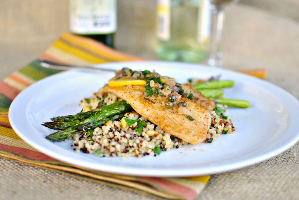 Pan Seared Tilapia with Lemon Caper Sauce