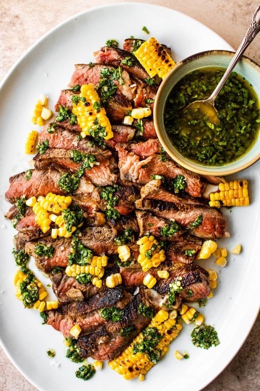 Pan-Seared Ribeye with Chimichurri