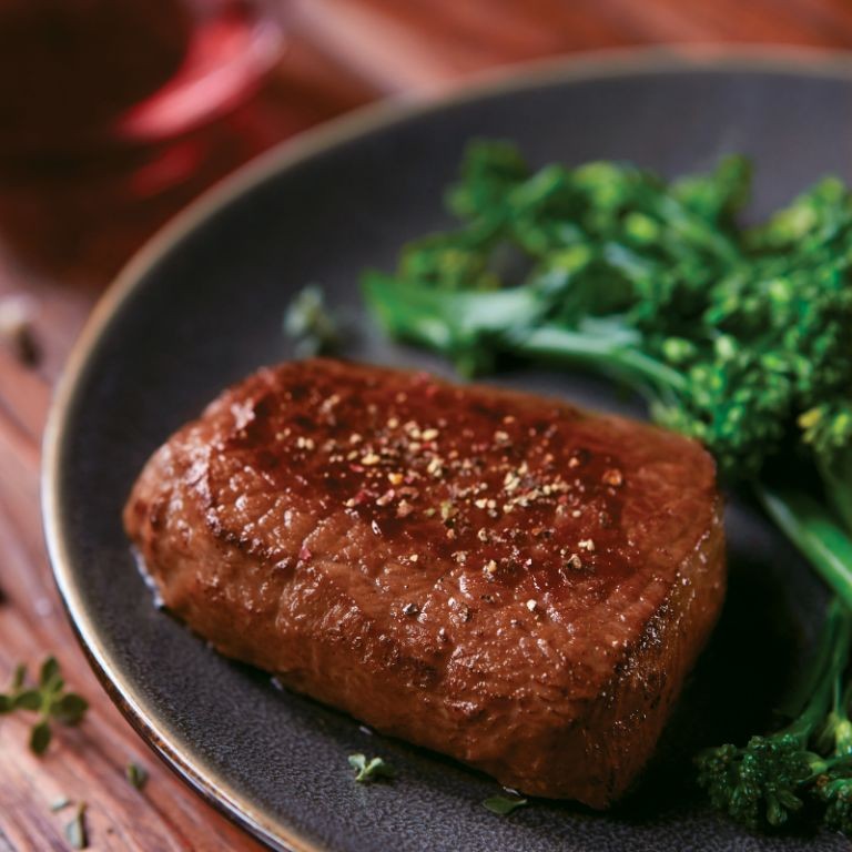 Pan-Seared Sirloin Steak with Red Wine Reduction