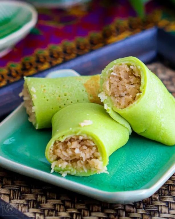 Pandan Coconut Pancakes