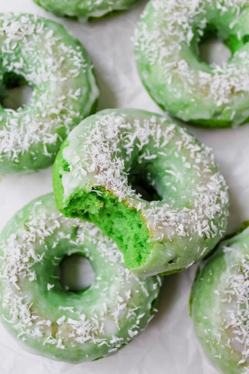 Pandan Donuts with Glaze